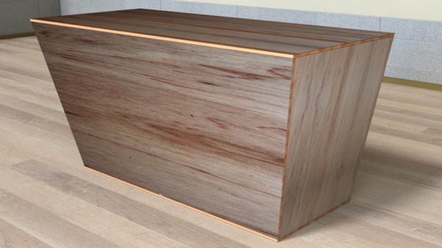 変形家具のメラミン化粧板を貼る前の箱
