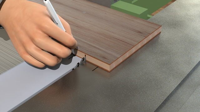 切り込みピッの墨出し