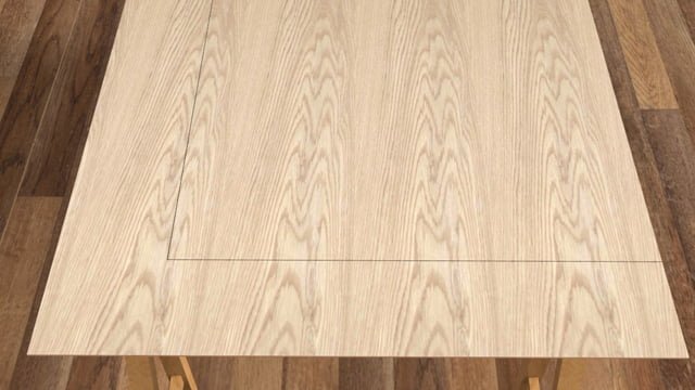 化粧ベニヤの左側に書いた線