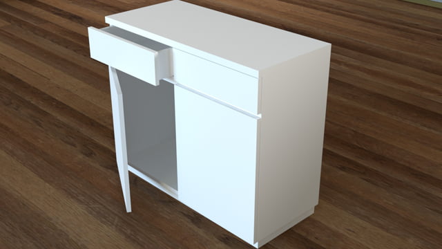 メラミン化粧板を貼った家具