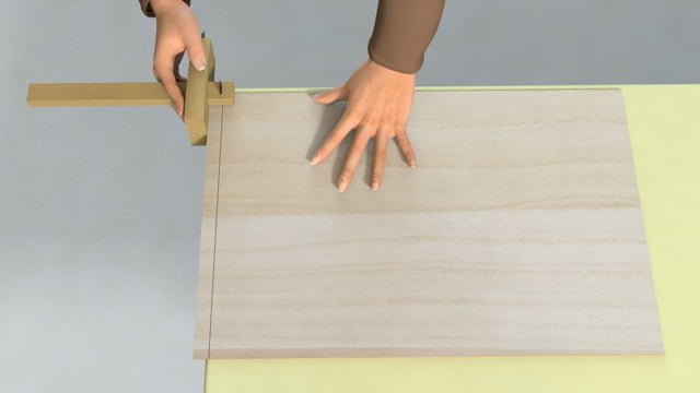 ベニヤに毛引き
